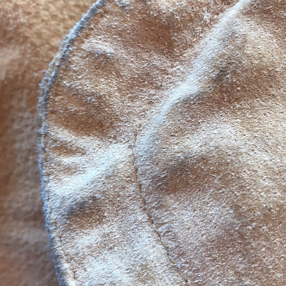 Cayenne suede sheepskin coat fur collar and cuffs - Picture 9 of 16